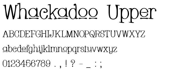 Whackadoo Upper font